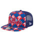 Фото #1 товара Men's Royal Philadelphia Phillies Seeing Diamonds A-Frame Trucker 9fifty Snapback Hat