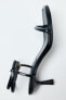 Leather high-heel sandals with tubular strap