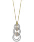 ფოტო #1 პროდუქტის Duo by EFFY® Diamond Link Pendant Necklace (7/8 ct. t.w.) in 14k Gold and White Gold