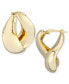 Bypass Hoop Earrings Set in 14k Gold