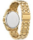 ფოტო #3 პროდუქტის Eco-Drive Men's Peyten Gold-Tone Stainless Steel Bracelet Watch 41mm