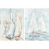 Canvas DKD Home Decor 90 x 3,5 x 120 cm 90 x 3,7 x 120 cm Yachts Mediterranean (2 Units)