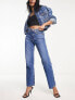 Calvin Klein Jeans high rise straight leg jeans in dark wash