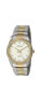 Фото #1 товара Men's Two Tone Expansion Watch with Stretch Bracelet and Ribbed Coin Edge Bezel