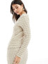 Vero Moda textured long sleeved top co-ord in beige