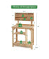 Фото #2 товара Garden Wooden Potting Table Workstation with Storage Shelf