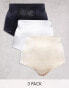 Фото #2 товара Simply Be 3 pack highwaisted briefs in black, white and neutral