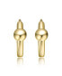 Фото #2 товара Stylish 14k Gold Plated Round Hoop Earrings