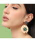 ფოტო #3 პროდუქტის Women's Gold Circular Drop Earrings