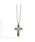 ფოტო #2 პროდუქტის Tiger's Eye Cross Pendant Ball Chain Necklace