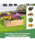 Фото #6 товара Rectangle Wood Flower Planter Box Portable Raised Vegetable Patio