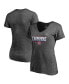 Фото #1 товара Women's Heathered Charcoal Montreal Canadiens 2021 Stanley Cup Semifinal Champions Plus Size Locker Room V-Neck T-shirt