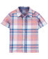 Фото #5 товара Рубашка Carterʻs Toddler Plaid Button-Front Short Sleeve - для мальчиков