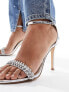 Steve Madden Brazen-R embellished strappy sandal in silver