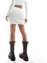 Фото #9 товара Miss Selfridge chunky rib knit skirt in cream