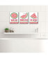 Фото #2 товара Sweet Watermelon - Fruit Wall Art 7.5 x 10 in - Set of 3 Signs Wash Brush Flush