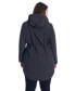 Фото #2 товара WOMEN'S PLUS SIZE RAIN - WEATHER RESISTANT RAINCOAT WITH DRAWSTRING HOOD