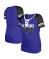 Фото #1 товара Women's Purple Baltimore Ravens Raglan Lace-Up T-shirt