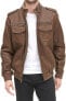 Levis Mens Faux Leather Sherpa Aviator Bomber Jacket Small