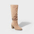 Фото #1 товара Women's Harlan Wide Width Dress Boots - Universal Thread Taupe 8.5W