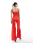 Фото #3 товара Jaded Rose satin corset jumpsuit in red