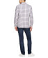 Фото #2 товара Men's Slim Fit Blur Check Long Sleeve Button-Down Oxford Shirt