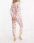 Фото #2 товара Chelsea Peers dinosaur long pyjama set in pink