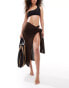 Фото #1 товара In The Style exclusive crochet sarong in chocolate