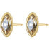 Gold-plated steel earrings with honey crystal CLICK SCK35