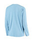 Women's Carolina Blue North Carolina Tar Heels Tonal Block Vintage-Like Wash Long Sleeve T-shirt