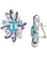 Multi-Gemstone Abstract Cluster Statement Earrings (21-1/3 ct. t.w.) in 14k White Gold