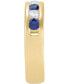 Men's Lab Grown Sapphire (1-1/6 ct. t.w.) & Lab Grown Diamond (3/4 ct. t.w.) Channel Band in 10k Gold