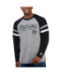 ფოტო #3 პროდუქტის Men's Gray, Black Las Vegas Raiders Kickoff Raglan Long Sleeve T-shirt