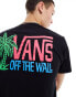 Vans palm lines back print t-shirt in black Черный, S - фото #4