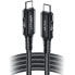 Фото #6 товара Kabel przewód w oplocie USB-C 100W 20V 5A 2m czarny