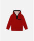 ფოტო #1 პროდუქტის Toddler Boys Hooded T-Shirt With Zip Red Mix - Toddler|Child