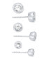 ფოტო #1 პროდუქტის 3-Pc. Set Cubic Zirconia Stud Earrings, Created for Macy's
