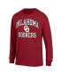 ფოტო #2 პროდუქტის Men's Crimson Oklahoma Sooners High Motor Long Sleeve T-shirt