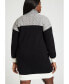 Plus Size Colorblocked Sweater Mini Dress
