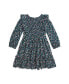 ფოტო #1 პროდუქტის Toddler and Little Girls Floral Smocked Cotton Jersey Dress