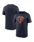 Фото #2 товара Men's Navy Chicago Bears Legend Logo Performance T-shirt