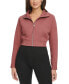 ფოტო #1 პროდუქტის Women's Zippered Cropped Hoodie