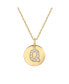 Фото #1 товара Suzy Levian New York suzy Levian Sterling Silver Cubic Zirconia Letter "Q" Initial Disc Pendant Necklace