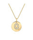 ფოტო #1 პროდუქტის Suzy Levian Sterling Silver Cubic Zirconia Letter "Q" Initial Disc Pendant Necklace