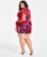 Фото #2 товара Блузка Nina Parker оверсайз с камуфляжным принтом Organza trendy Plus Size