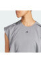 Фото #3 товара Футболка женская Adidas Power Crop серого цвета