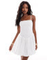 Extro & Vert bubblehem mini dress in white