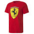 Фото #1 товара Puma Scuderia Ferrari Race Shield Crew Neck Short Sleeve T-Shirt Mens Size XS
