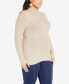 ფოტო #3 პროდუქტის Plus Size Sina High Neck Sweater