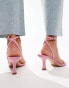 Mango mid heel sandals in pink